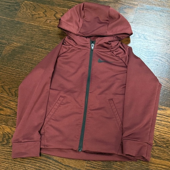 Nike Other - Nike dri-fit Kids 4TBurgundy Hoodie Jacket